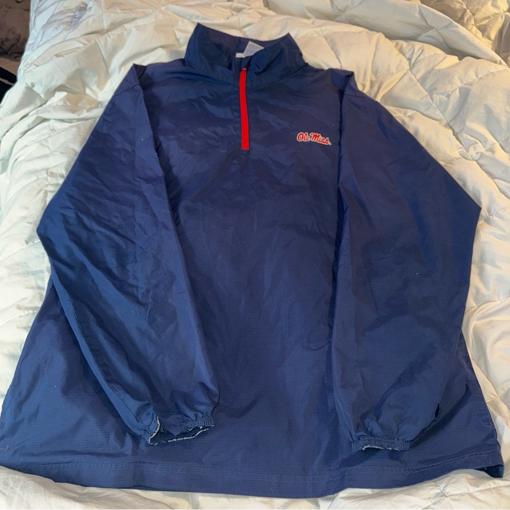 Ole miss navy wind breaker men's breaker men’s size large